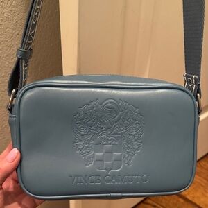 NWOT 💙 Vince Camuto Slate Blue Shoulder Crossbody Bag Purse CUTE!
